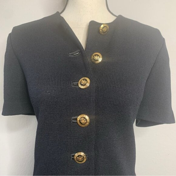 St. John Collection Navy Blazer with Gold Accents - Picture 6 of 12